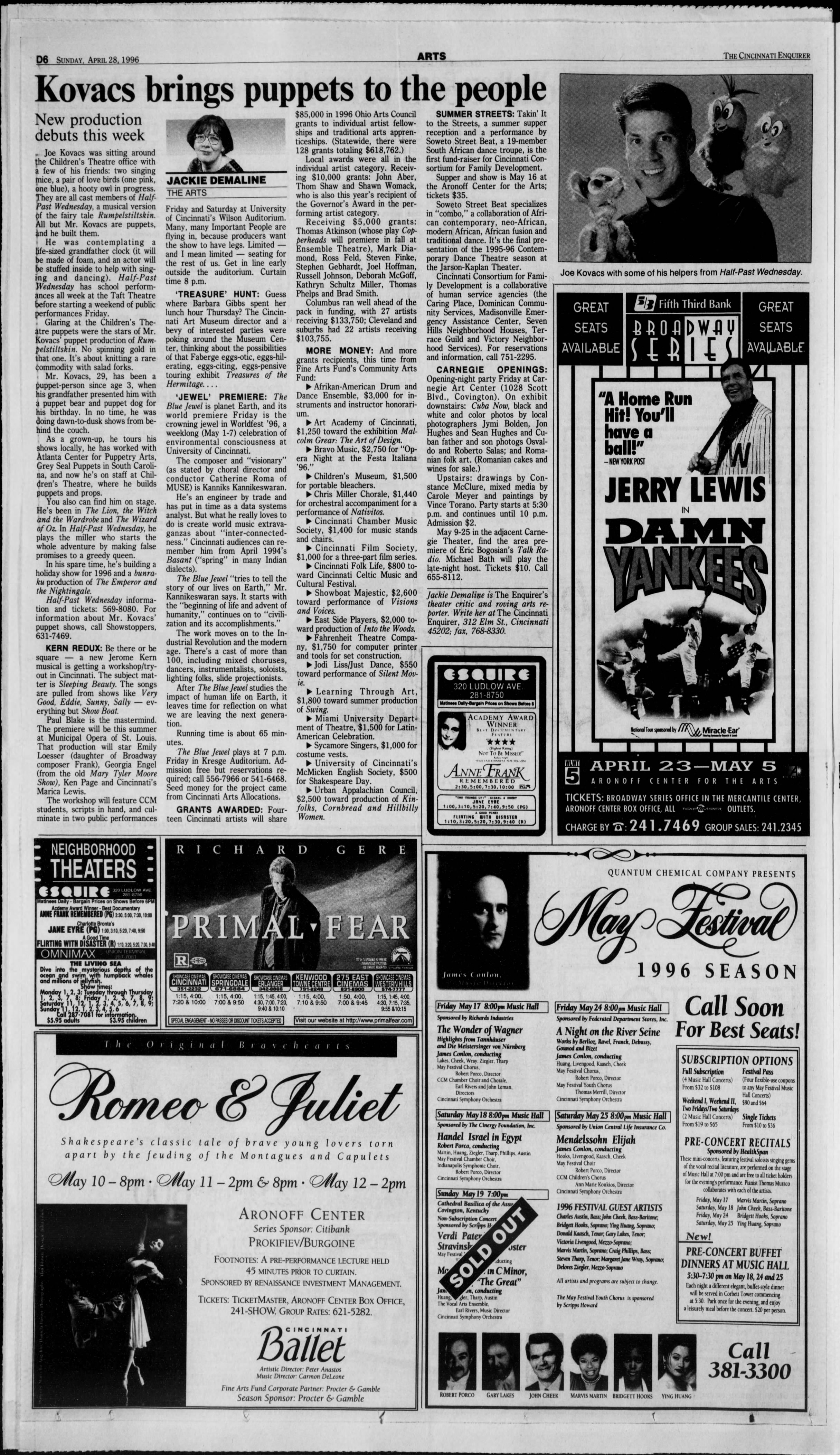 Cincinnati Enquirer, 04/28/1996, p. 50