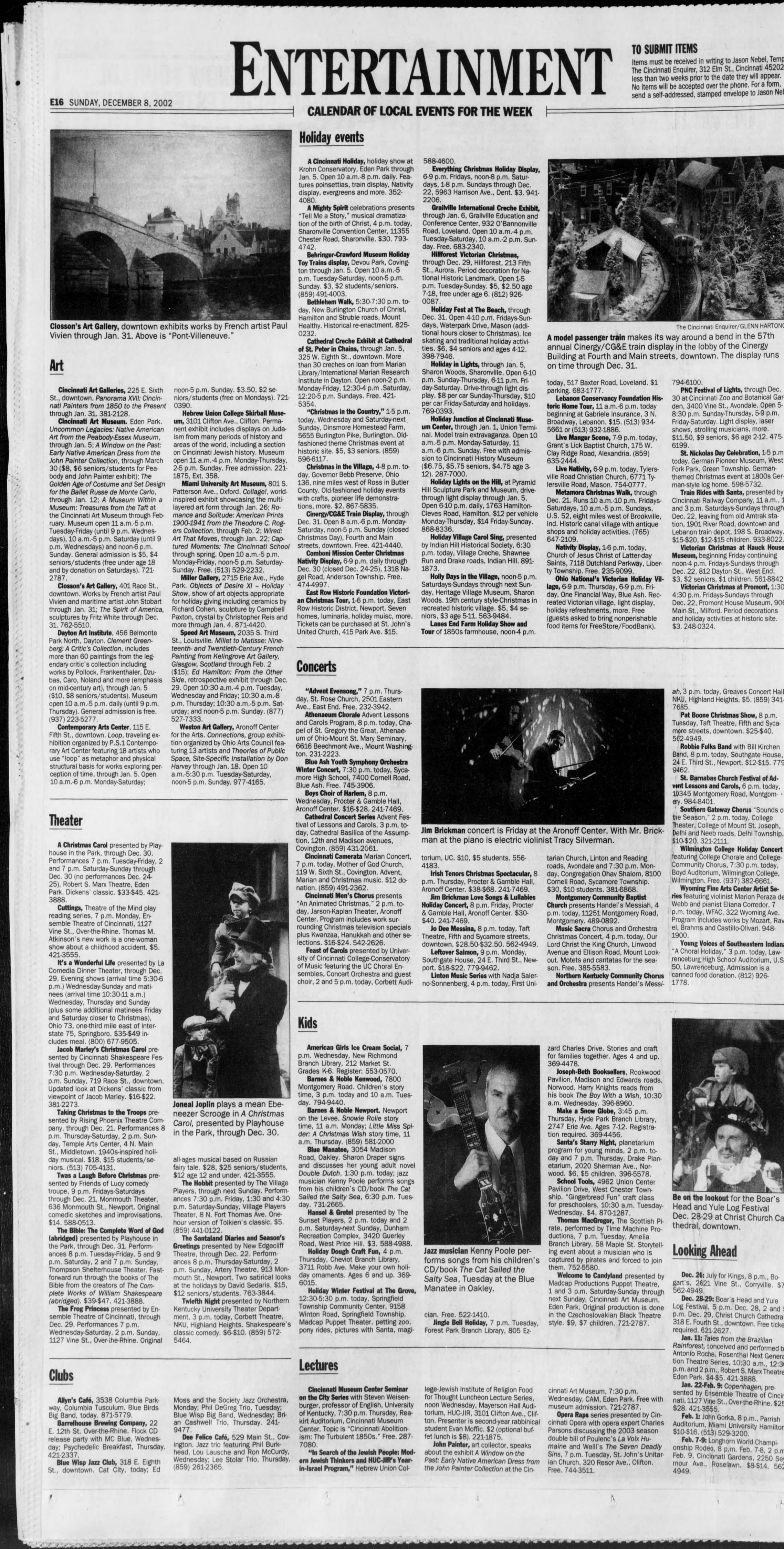 Cincinnati Enquirer, 12/08/2002, p. 69