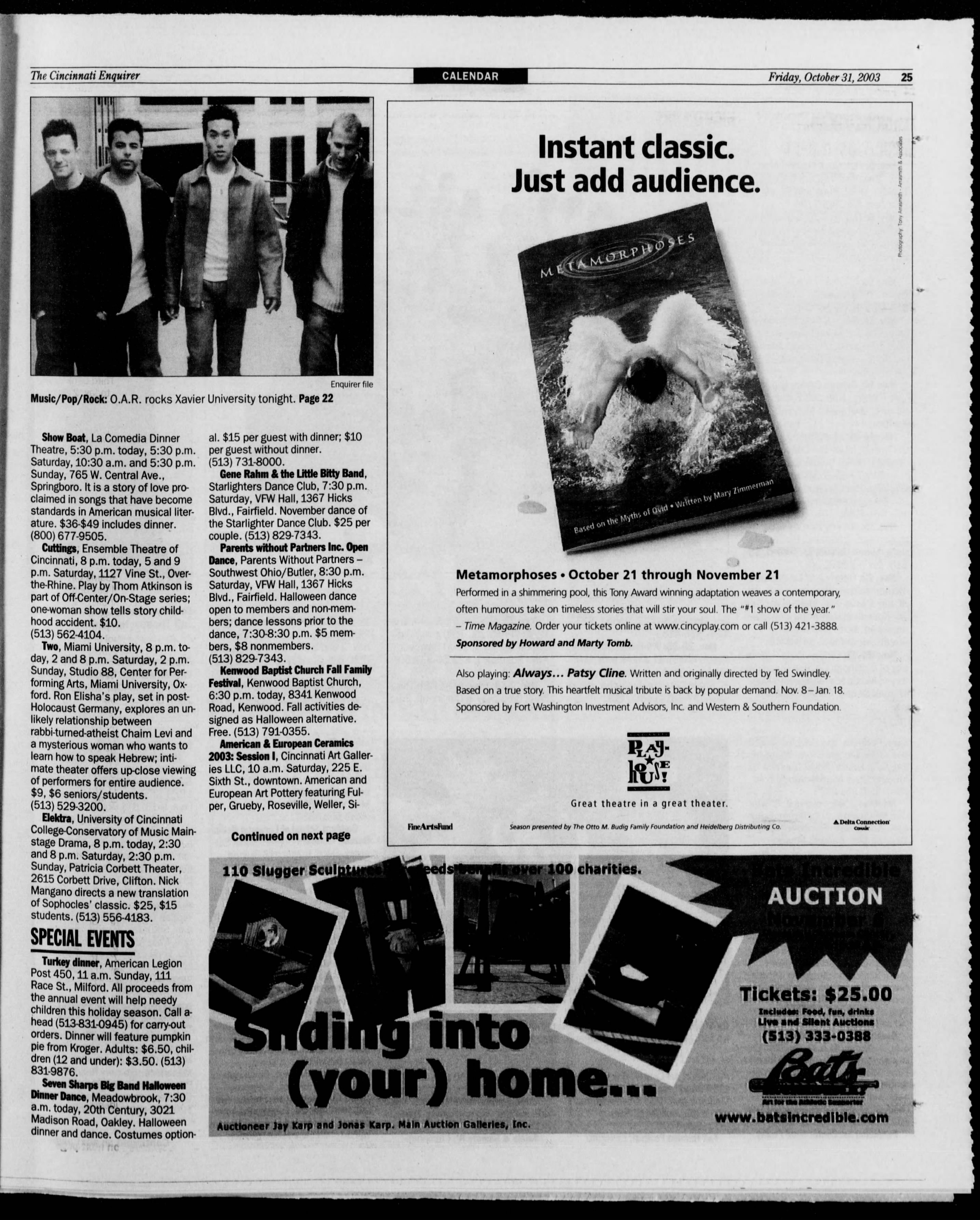 Cincinnati Enquirer, 10/31/2003, p. 97